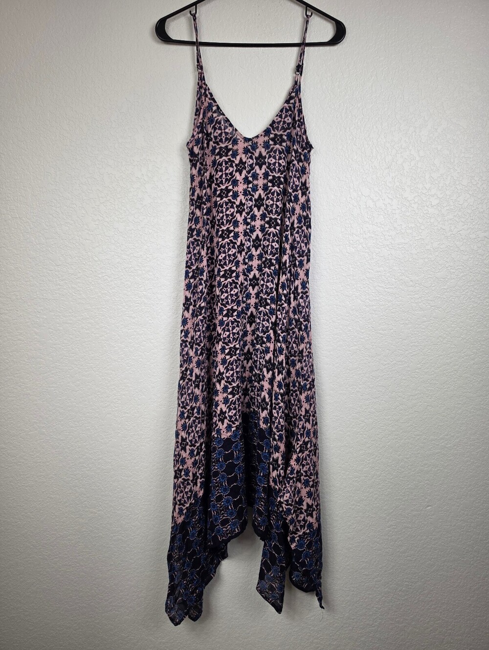 Anthropologie En Crème Pink and Blue Handkerchief Dress